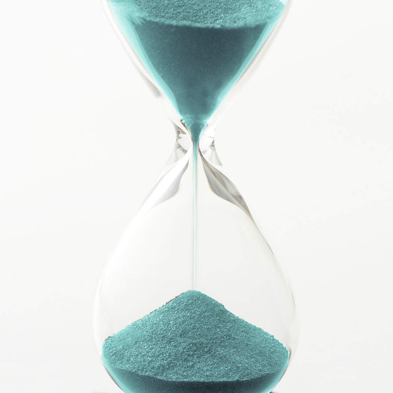 SWISSELITE Hourglass Sand Timers - SWISSELITE Biloba Hourglass Sand Timer Inspired Glass/Home, Desk, Office Decor - Image 3